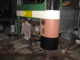 AEC Swift os rear corner rebuild &copy; J.Wilkins