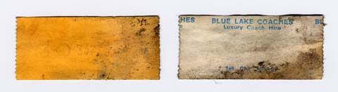 Old tickets recovered from the bench seat frame. © J.Wilkins
